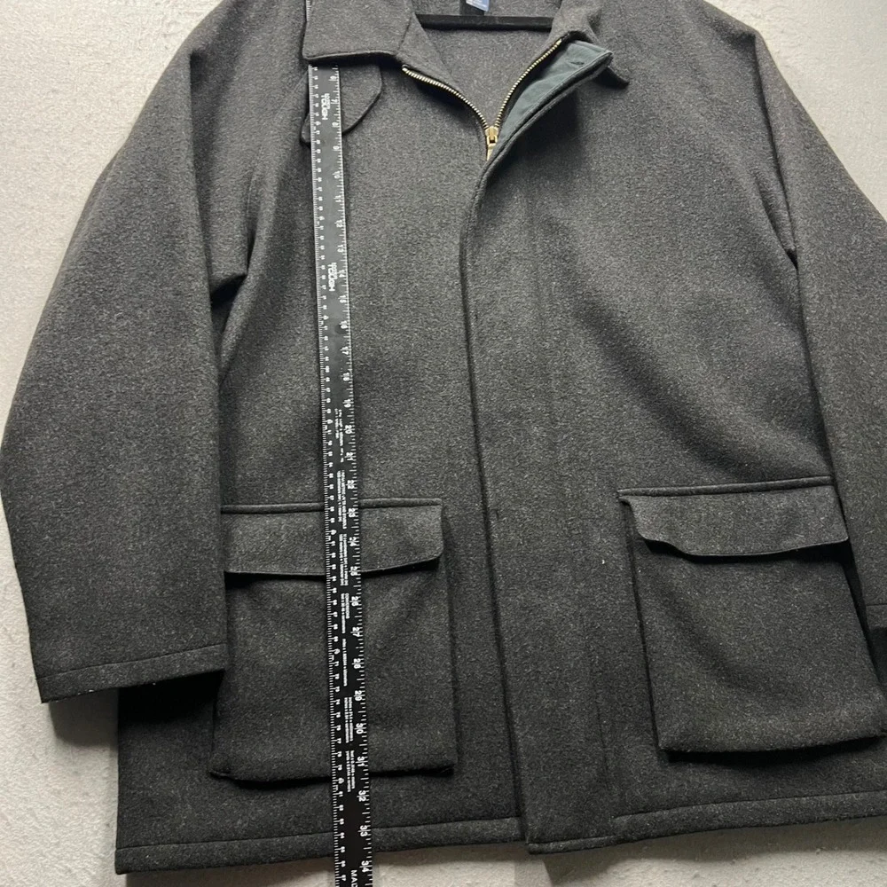 Vintage Polo Ralph Lauren Men XL Wool Blend Field Jacket Charcoal Grey Military